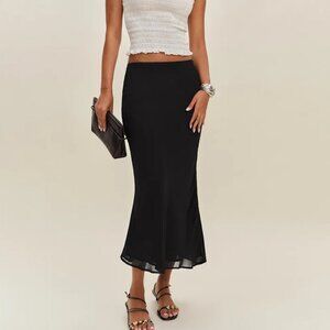 Reformation Layla Skirt Black - Size 2